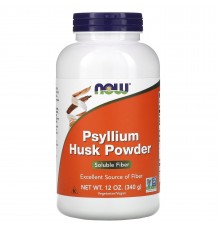 Подорожник органический, Psyllium Husks, Now Foods, порошок, 340 грамм