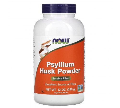 Подорожник органический, Psyllium Husks, Now Foods, порошок, 340 грамм Подорожник органический, Psyllium Husks, Now Foods, порошок, 340 грамм