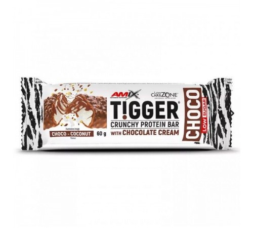 Багатошаровий протеїновий батончик,TiggerZero Multi-Layer Protein Bar,AMIX,60 г. (Кокос-шоколад)