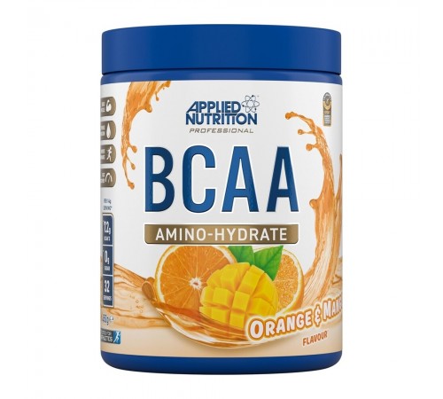 Аминокислоты BCAA Amino-hydrate, Applied Nutrition, 450 грамм (Апельсин-манго) Аминокислоты BCAA Amino-hydrate, Applied Nutrition, 450 грамм (Апельсин-манго)