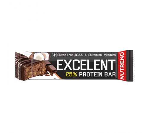 Протеиновый батончик, EXCELENT Protein Bar, NUTREND, 85 грамм (Шоколад с кокосом)