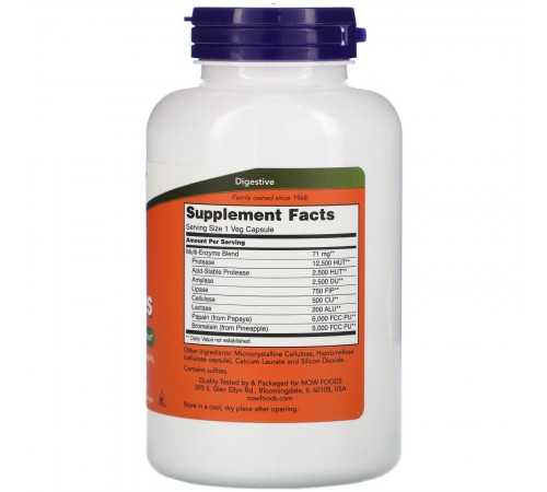 Растительные энзимы (Plant Enzymes), ферменты, Now Foods, 120 капсул Растительные энзимы (Plant Enzymes), ферменты, Now Foods, 120 капсул