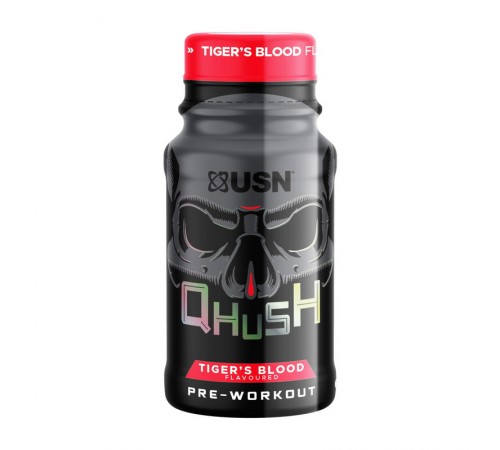 Предтренировочный комплекс, Qhush Pre-workout Shot, НИКС, 60 мл (Кровь Тигра)