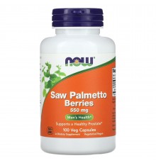 Со Пальметто, Saw Palmetto, Now Foods, 550 мг, 100 капсул