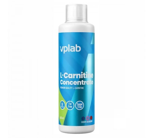 L-Карнітин, L-Carnitine Concentrate, VPlab, 500 мл (вишня-лохина)