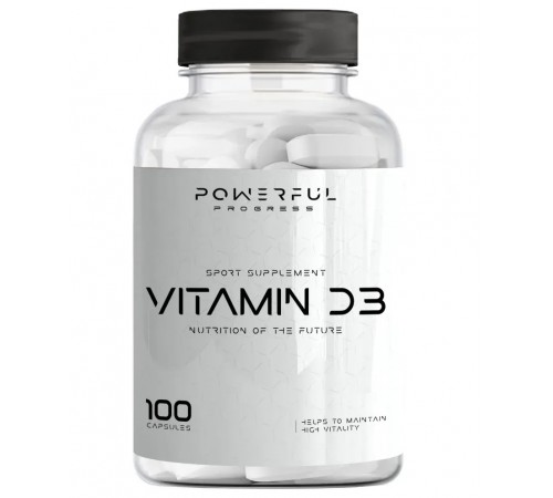Витамин Д3, Vitamin D3, Powerful Progress, 4000 МЕ, 100 капсул