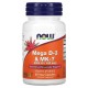 Вітамін Д3 та МК-7, Mega D-3 & MK-7, Now Foods, 5000 МО / 180 мкг, 60 капсул