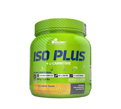 Изотоник+карнитин, Iso Plus+L-Carnitine, OLIMP, 700 грамм (Лимон)