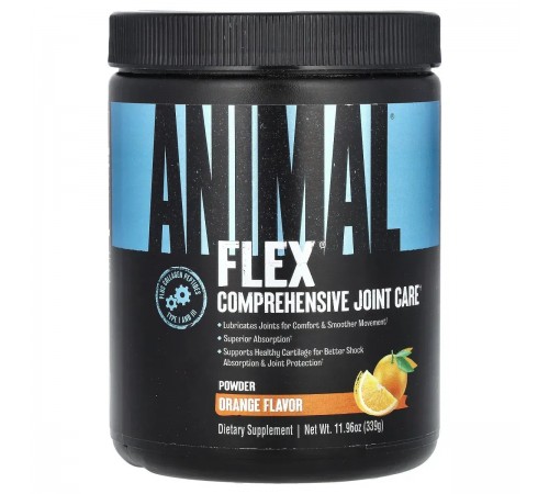 Комплекс для суставов и связок, Animal Flex Powder, Universal Nutrition, 339 грамм, Апельсин