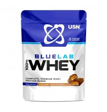 Сывороточный протеин, 100% Whey protein Blue Lab, USN, 476 грамм (Шоколад-Карамель)