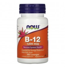 Витамин B-12, Now Foods, 1000 мкг, 100 леденцов