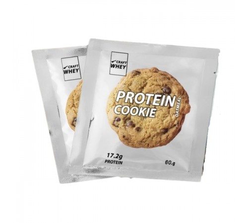 Протеиновое печенье, без сахара, Craft Whey Protein Cookie, 60 грамм (Овсяное)
