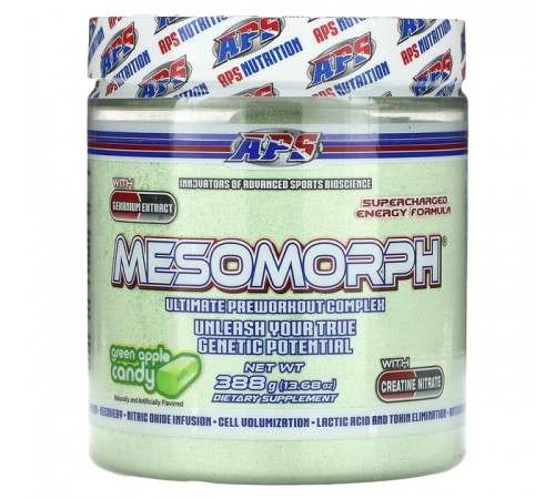 Предтренировочный комплекс Мезоморф, Mesomorph, APS, 388 грамм (Яблочная конфета)