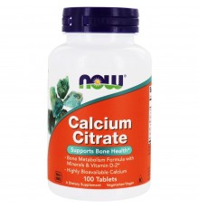 Кальцій цитрат з мінералами та Д2, Calcium citrate with minerals D2, Now Foods, 100 капсул