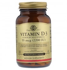 Витамин D3 холекальциферол (Vitamin D3 Cholecalciferol) Solgar, 2200 МЕ, 50 капсул