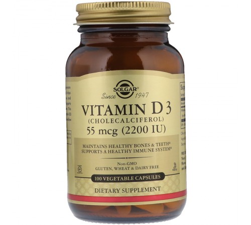 Витамин D3 холекальциферол (Vitamin D3 Cholecalciferol) Solgar, 2200 МЕ, 50 капсул Витамин D3 холекальциферол (Vitamin D3 Cholecalciferol) Solgar, 2200 МЕ, 50 капсул