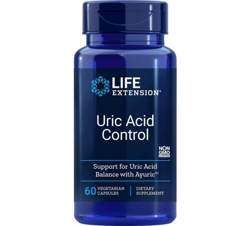 Мочевая кислота, Life Extension, Uric Acid Control, 60 капсул