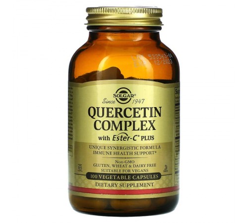Комплекс кверцетина с Ester-C Plus, Quercetin Complex, Solgar, 100 капсул Комплекс кверцетина с Ester-C Plus, Quercetin Complex, Solgar, 100 капсул