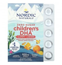Риб'ячий жир для дітей, Children's DHA Gummies, Nordic Naturals, 600 мг, 30 жувальних цукерок