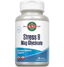 Магній Гліцинат + Вітаміни групи В, Stress B, Mag Glycinate, KAL, 60 капсул