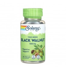 Чорний горіх, Black Walnut, Solaray, 500 мг, 100 капсул