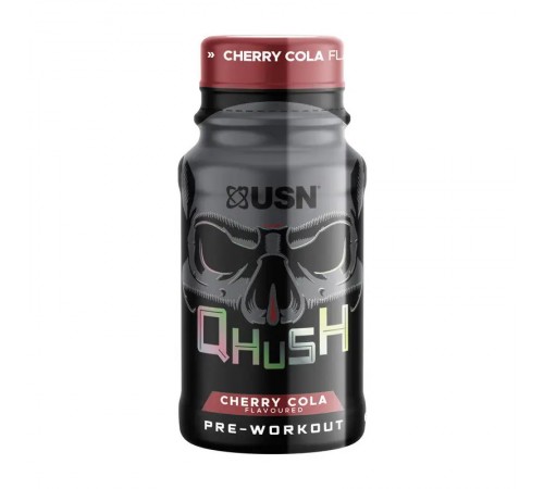 Передтренувальний комплекс, Qhush Pre-workout Shot, USN, 60 мл (Вишня-кола)