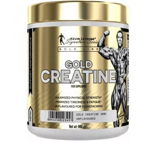 Креатин моногидрат, Gold Creatine, Kevin Levrone, 300 грамм (Без вкуса)