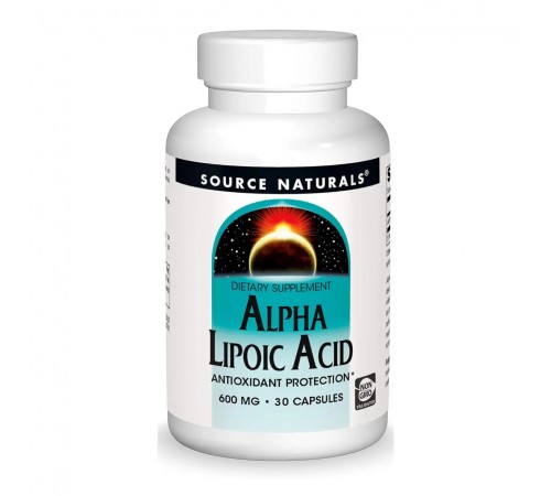 Альфа-ліпоєва кислота, Alpha Lipoic Acid, Source Naturals, 600 мг, 30 капсул