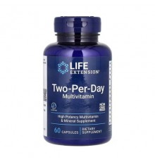 Мультивітаміни, Two-Per-Day, Life Extension, 60 капсул