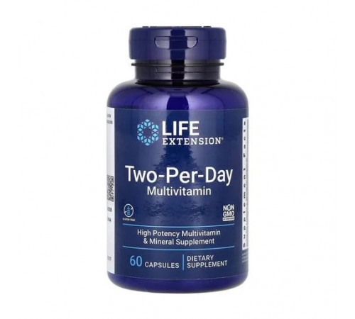 Мультивитамины, Two-Per-Day, Life Extension, 60 капсул
