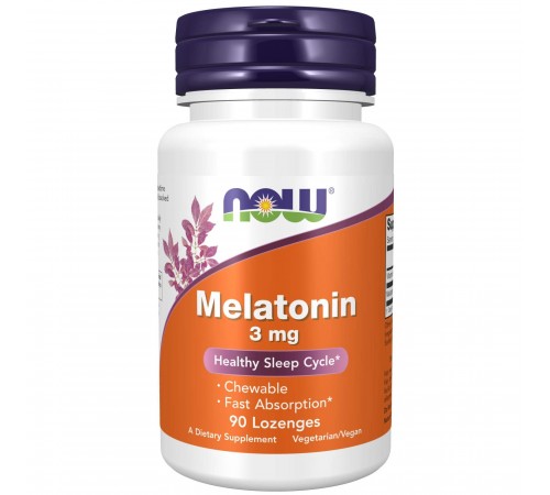 Мелатонин, Melatonin, Now Foods, 3 мг, 90 пастилок Мелатонин, Melatonin, Now Foods, 3 мг, 90 пастилок