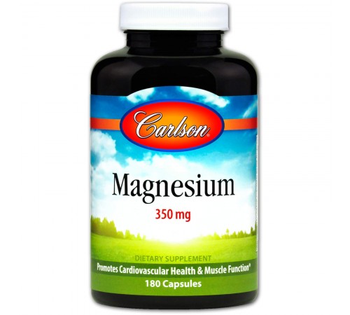 Магний, Magnesium, Carlson Labs, 350 мг, 180 капсул Магний, Magnesium, Carlson Labs, 350 мг, 180 капсул