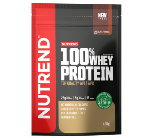 Сывороточный протеин, 100% Whey Protein, Nutrend, 400 грамм (Шоколад-какао) Сывороточный протеин, 100% Whey Protein, Nutrend, 400 грамм (Шоколад-какао)