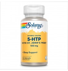 5-HTP (5-гидрокситриптофан) с зверобоем, 5-HTP + St. John's Wort, Solaray, 100 мг, 30 капсул