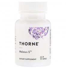Мелатонин, Melatonine, Thorne Research, 5 мг, 60 капсул