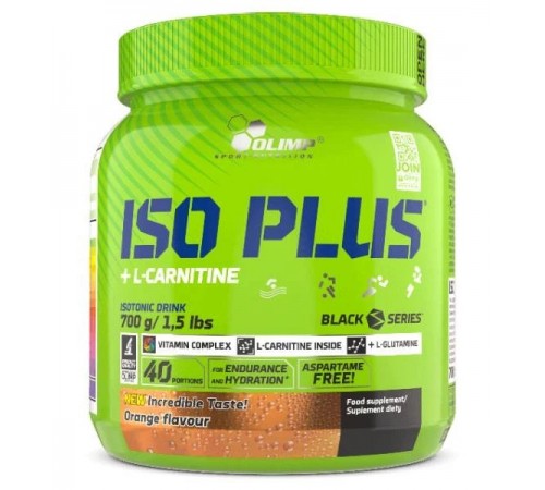 Изотоник+карнитин, Iso Plus+L-Carnitine, OLIMP, 700 грамм (Апельсин)