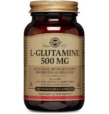 L-Глютамин, L-Glutamine, Solgar, 500 мг, 100 капсул