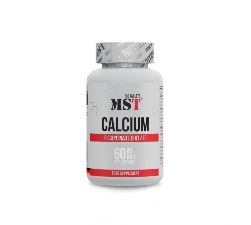 Кальций хелат, Calcium Bisglycinate Chelate, MST, 600 мг, 90 таблеток