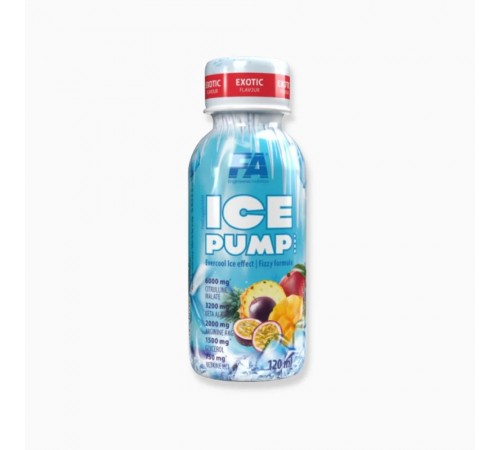 Передтренувальний комплекс, Ice Pump Juice Shot, Fitness Authority, 120 мл (Екзотік)