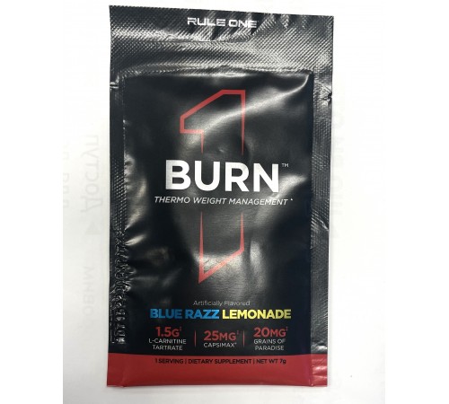 Жиросжигатель, Burn, Rule One, Blue Razz Lemonade, 7 грамм