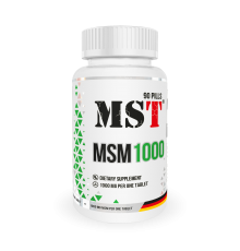 Метилсульфонілметан, MSM, MST, 1000 мг, 90 таблеток