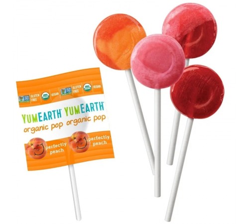 Леденец POPS, YumEarth, 1 шт (Ассорти)