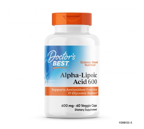 Альфа-липоевая кислота, Alpha-Lipoic Acid, Doctor's Best, 600 мг, 60 капсул