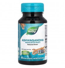 Ашвагандха, Ashwagandha, Nature's Way, 500 мг, 60 капсул