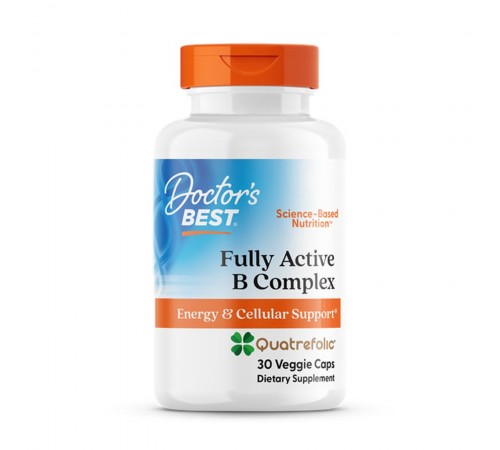 Комплекс витаминов В+С, Active B Complex, Doctor's Best, 30 капсул