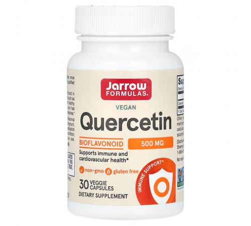 Кверцетин, Quercetine, Jarrow Formulas, 500 мг, 30 капсул Кверцетин, Quercetine, Jarrow Formulas, 500 мг, 30 капсул