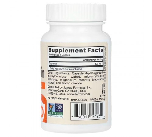 Кверцетин, Quercetine, Jarrow Formulas, 500 мг, 30 капсул Кверцетин, Quercetine, Jarrow Formulas, 500 мг, 30 капсул