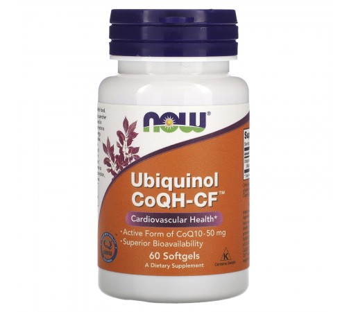 Убихинол, Ubiquinol CoQH-CF, Now Foods, 60 капсул Убихинол, Ubiquinol CoQH-CF, Now Foods, 60 капсул