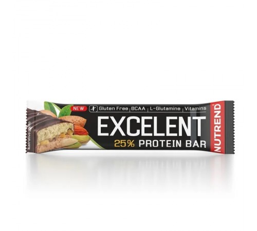 Протеиновый батончик, EXCELENT Protein Bar, NUTREND, 85 грамм (Миндаль-фисташка) Протеиновый батончик, EXCELENT Protein Bar, NUTREND, 85 грамм (Миндаль-фисташка)