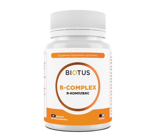 Б-комплекс, B-complex, Biotus, 50 капсул Б-комплекс, B-complex, Biotus, 50 капсул